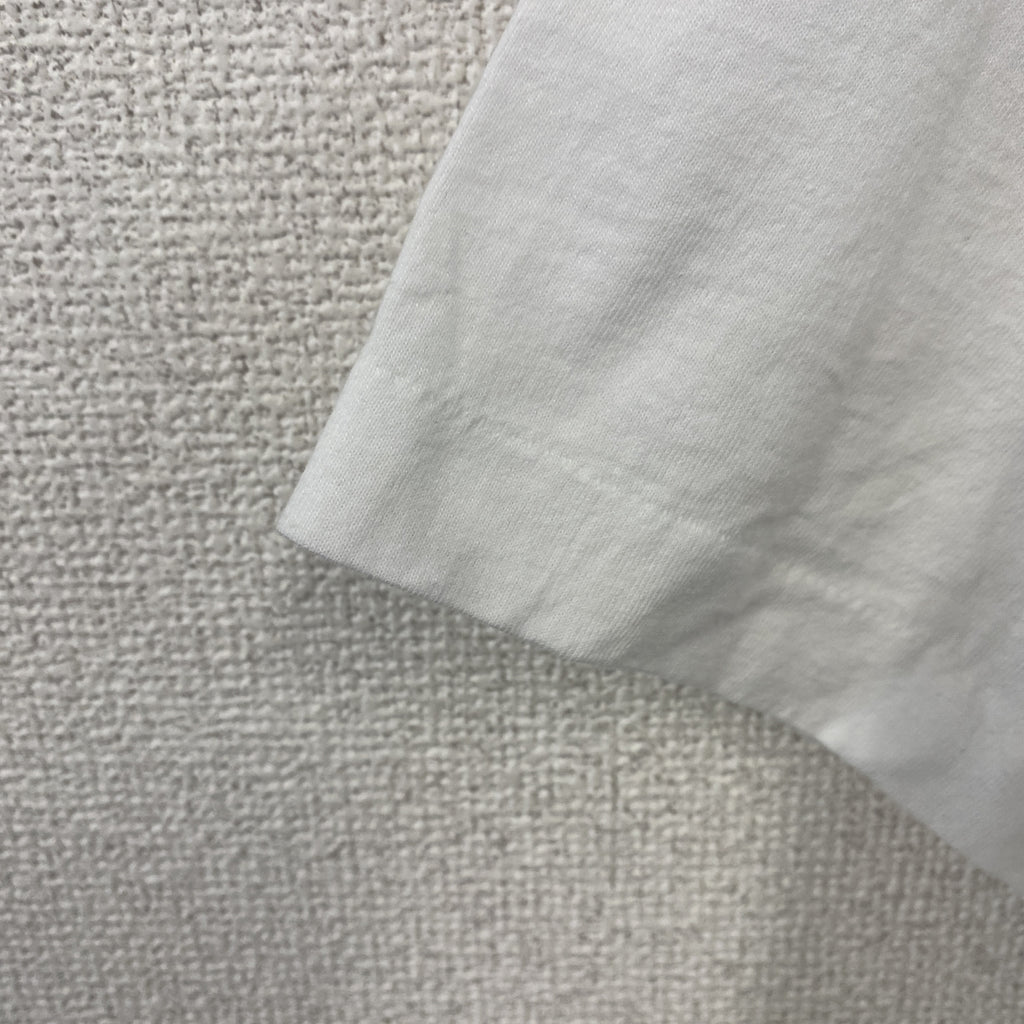 FRUIT OF THE LOOM　フルーツオブザルーム　半袖プリントTシャツ　シングルステッチ　ヴィンテージ　白　ホワイト　Lサイズ カットソー メンズ コットン 古着