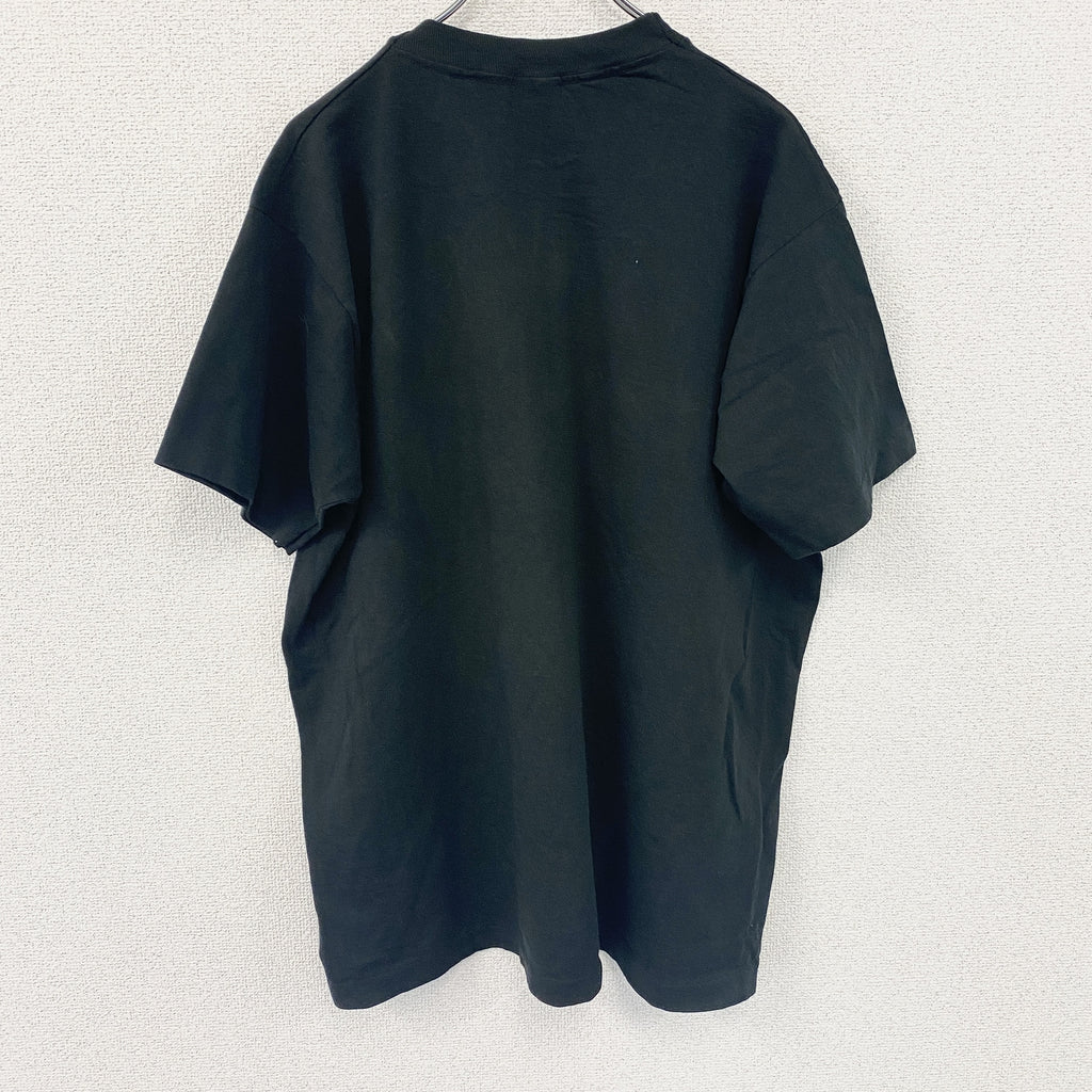 FRUIT OF THE LOOM　フルーツオブザルーム　半袖プリントTシャツ　シングルステッチ　ヴィンテージ　黒　ブラック　XLサイズ　古着