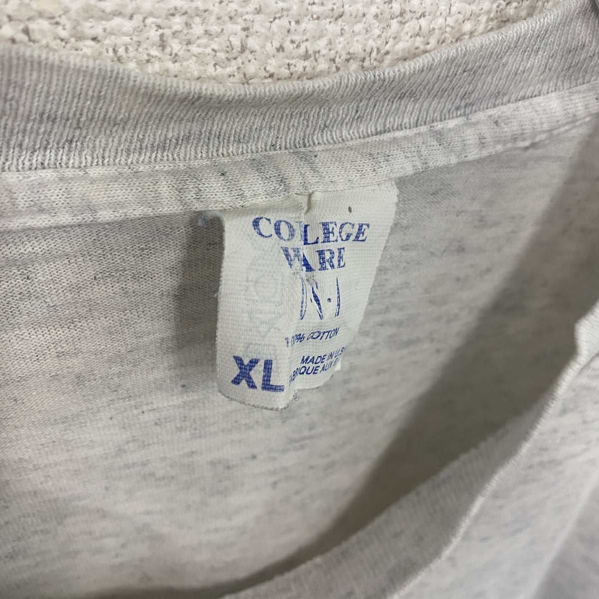 COLLEGE WEAR　カレッジウェア　半袖プリントTシャツ　ポパイ　シングルステッチ　ヴィンテージ　霜降りグレー　XLサイズ　古着