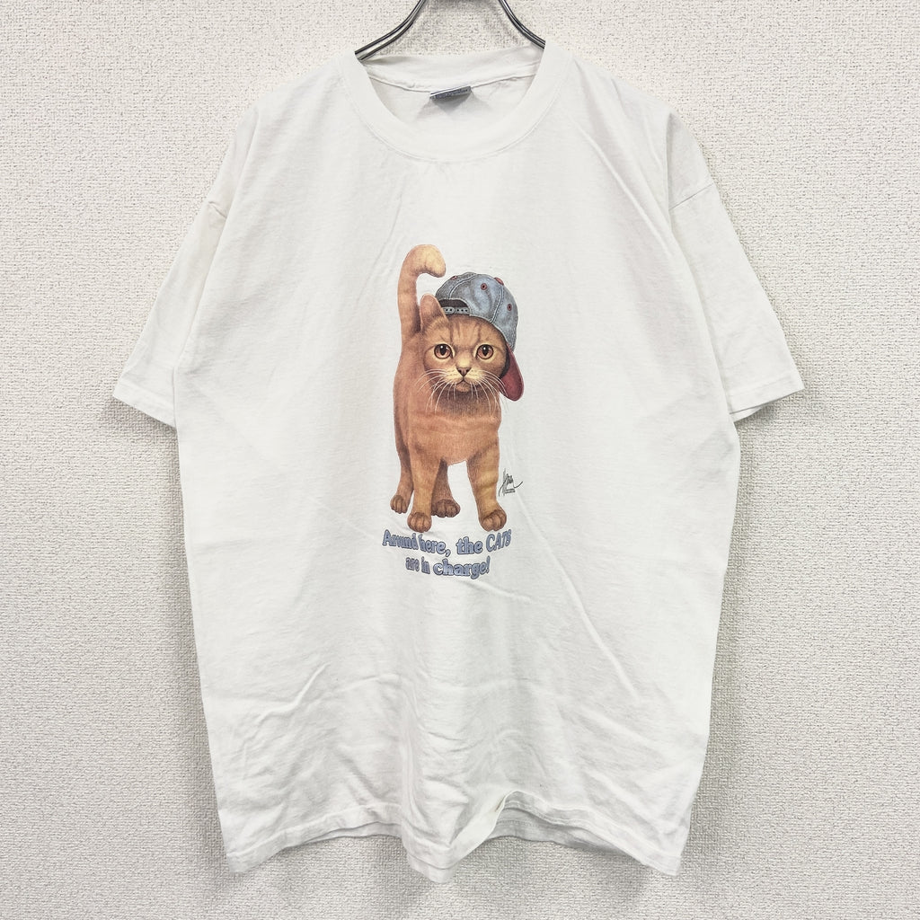 All Sport　オールスポーツ　半袖プリントTシャツ　白　ホワイト　XLサイズ カットソー メンズ コットン 古着