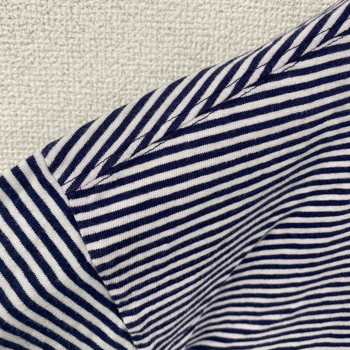 TOWN CRAFT　タウンクラフト　半袖プリントTシャツ　シングルステッチ　ヴィンテージ　ストライプ　紺　白　ネイビー　ホワイト　XLサイズ　古着
