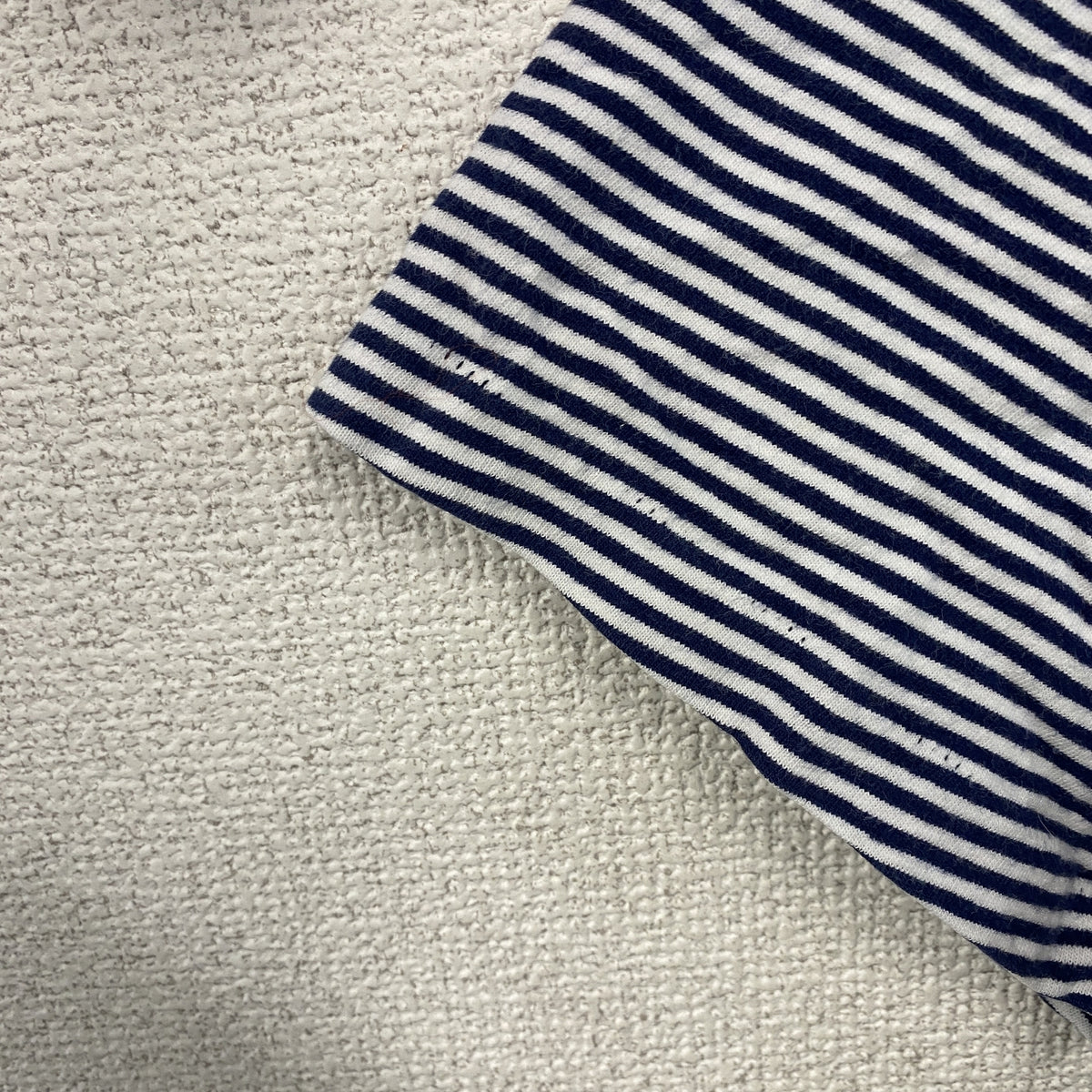 TOWN CRAFT　タウンクラフト　半袖プリントTシャツ　シングルステッチ　ヴィンテージ　ストライプ　紺　白　ネイビー　ホワイト　XLサイズ　古着