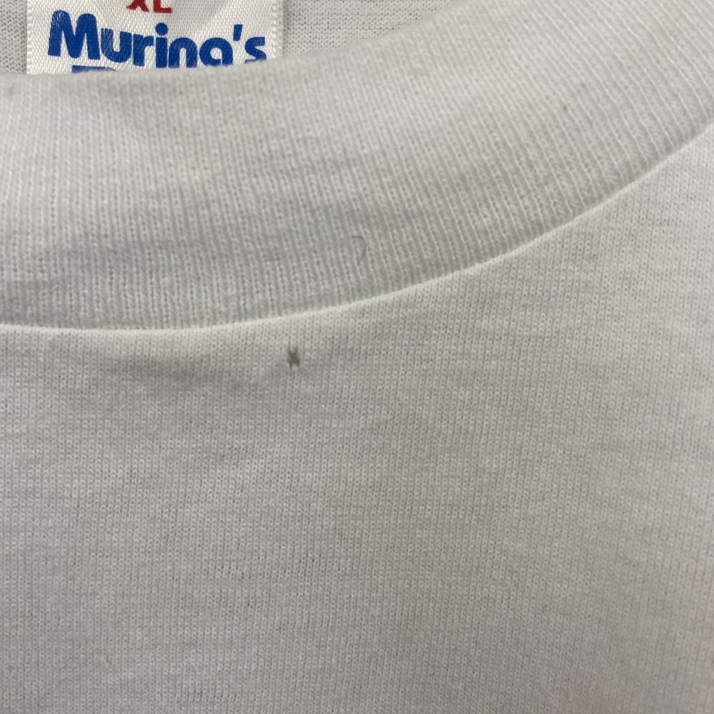 Muri'sBest　半袖プリントTシャツ　シングルステッチ　ヴィンテージ　白　ホワイト　XLサイズ カットソー メンズ コットン 古着