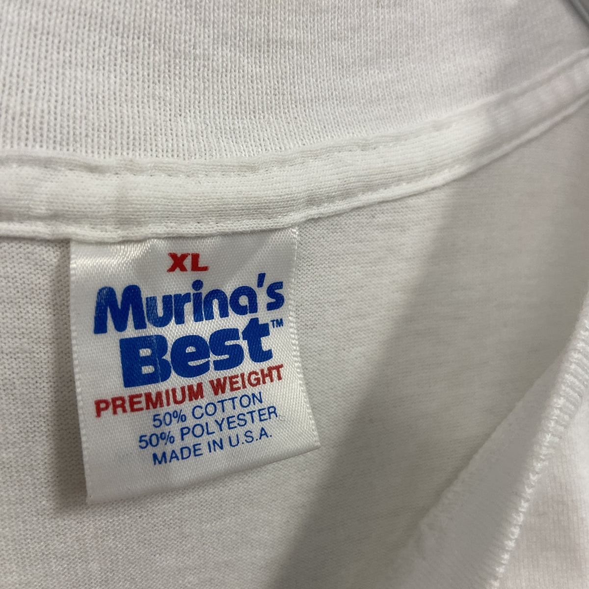 Muri'sBest　半袖プリントTシャツ　シングルステッチ　ヴィンテージ　白　ホワイト　XLサイズ カットソー メンズ コットン 古着