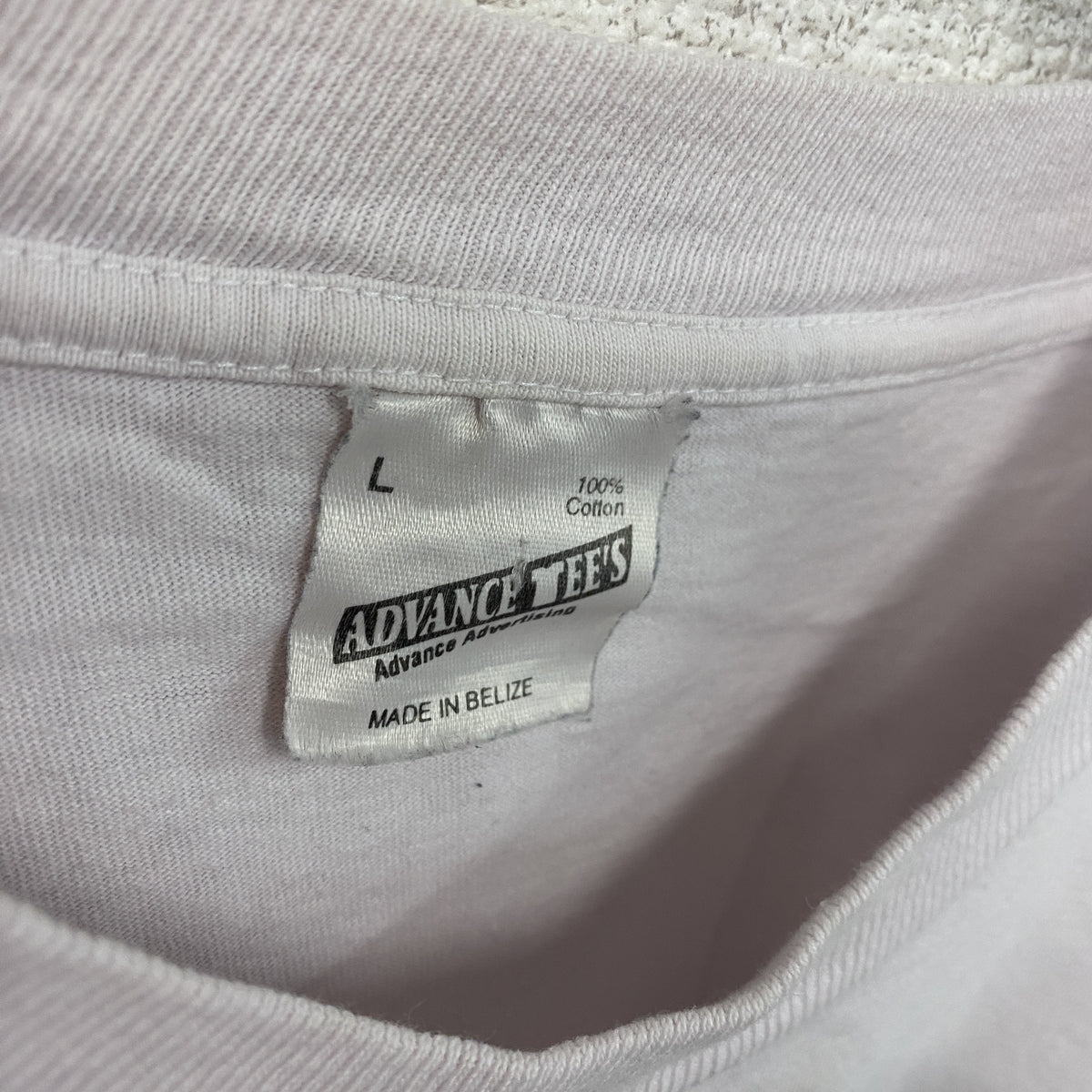 ADVANCE TEE'S　アドバンスティーズ　半袖プリントTシャツ　シングルステッチ　ヴィンテージ　白　ホワイト　Lサイズ　古着