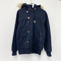 stussy　ステューシー　ダッフルコート/フーデッドジャケット　比翼仕立て　紺　ネイビー　Mサイズ　古着