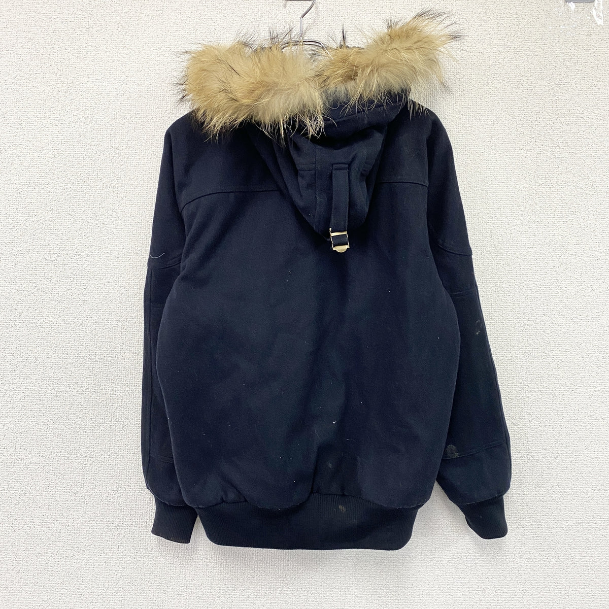 stussy　ステューシー　ダッフルコート/フーデッドジャケット　比翼仕立て　紺　ネイビー　Mサイズ　古着