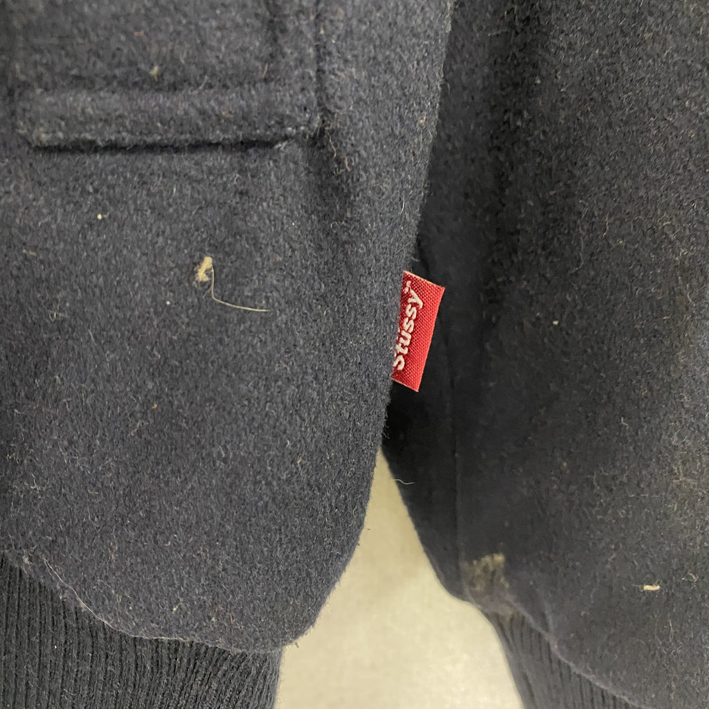 stussy　ステューシー　ダッフルコート/フーデッドジャケット　比翼仕立て　紺　ネイビー　Mサイズ　古着