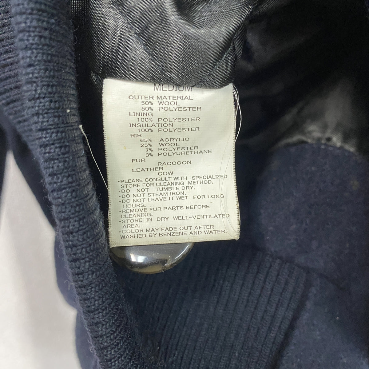 stussy　ステューシー　ダッフルコート/フーデッドジャケット　比翼仕立て　紺　ネイビー　Mサイズ　古着