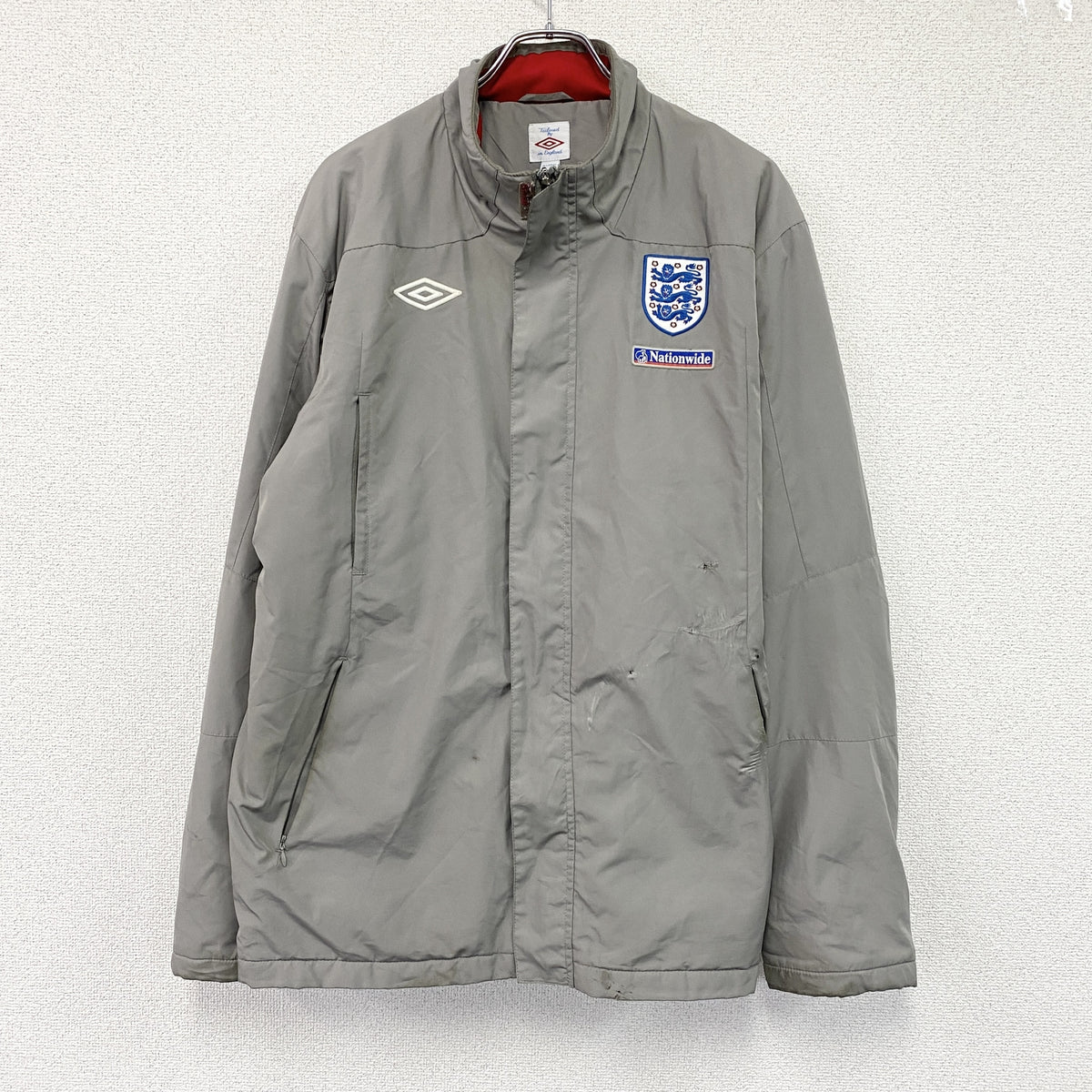 UMBRO　アンブロ　イングランド代表　フルジップジャケット/トレーニングジャケット　グレー　XLサイズ　古着
