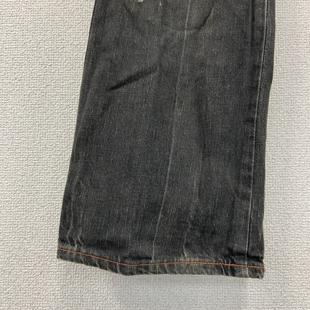 EDWIN　エドウィン　503　デニムパンツ/ジーンズ　ジップフライ　インディゴ　黒　ブラック　W32サイズ　古着