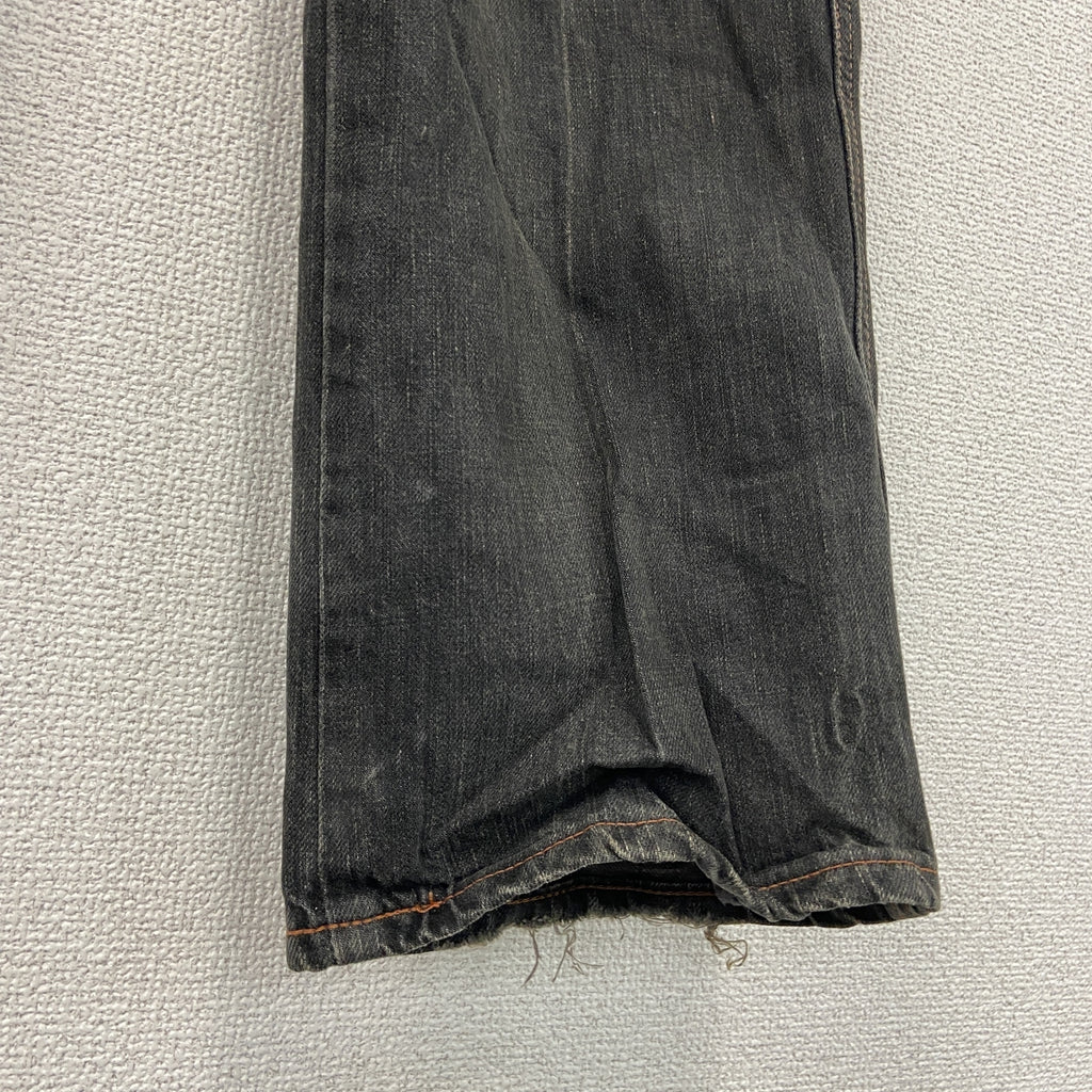 EDWIN　エドウィン　503　デニムパンツ/ジーンズ　ジップフライ　インディゴ　黒　ブラック　W32サイズ　古着