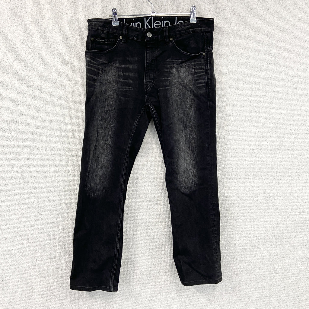 Calvin Klein Jeans　カルバンクラインジーンズ　デニムパンツ/ジーンズ　ジップフライ　インディゴ　黒　ブラック　34サイズ　古着