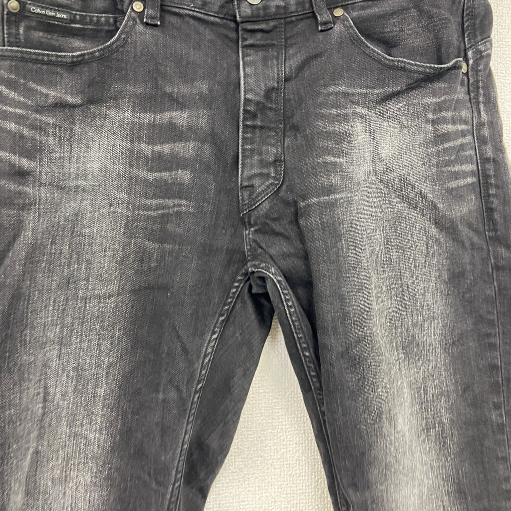Calvin Klein Jeans　カルバンクラインジーンズ　デニムパンツ/ジーンズ　ジップフライ　インディゴ　黒　ブラック　34サイズ　古着