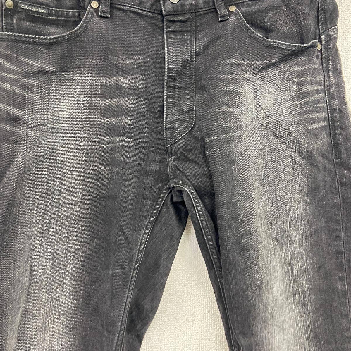 Calvin Klein Jeans　カルバンクラインジーンズ　デニムパンツ/ジーンズ　ジップフライ　インディゴ　黒　ブラック　34サイズ　古着