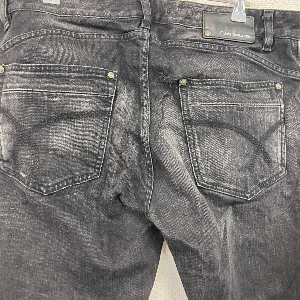 Calvin Klein Jeans　カルバンクラインジーンズ　デニムパンツ/ジーンズ　ジップフライ　インディゴ　黒　ブラック　34サイズ　古着
