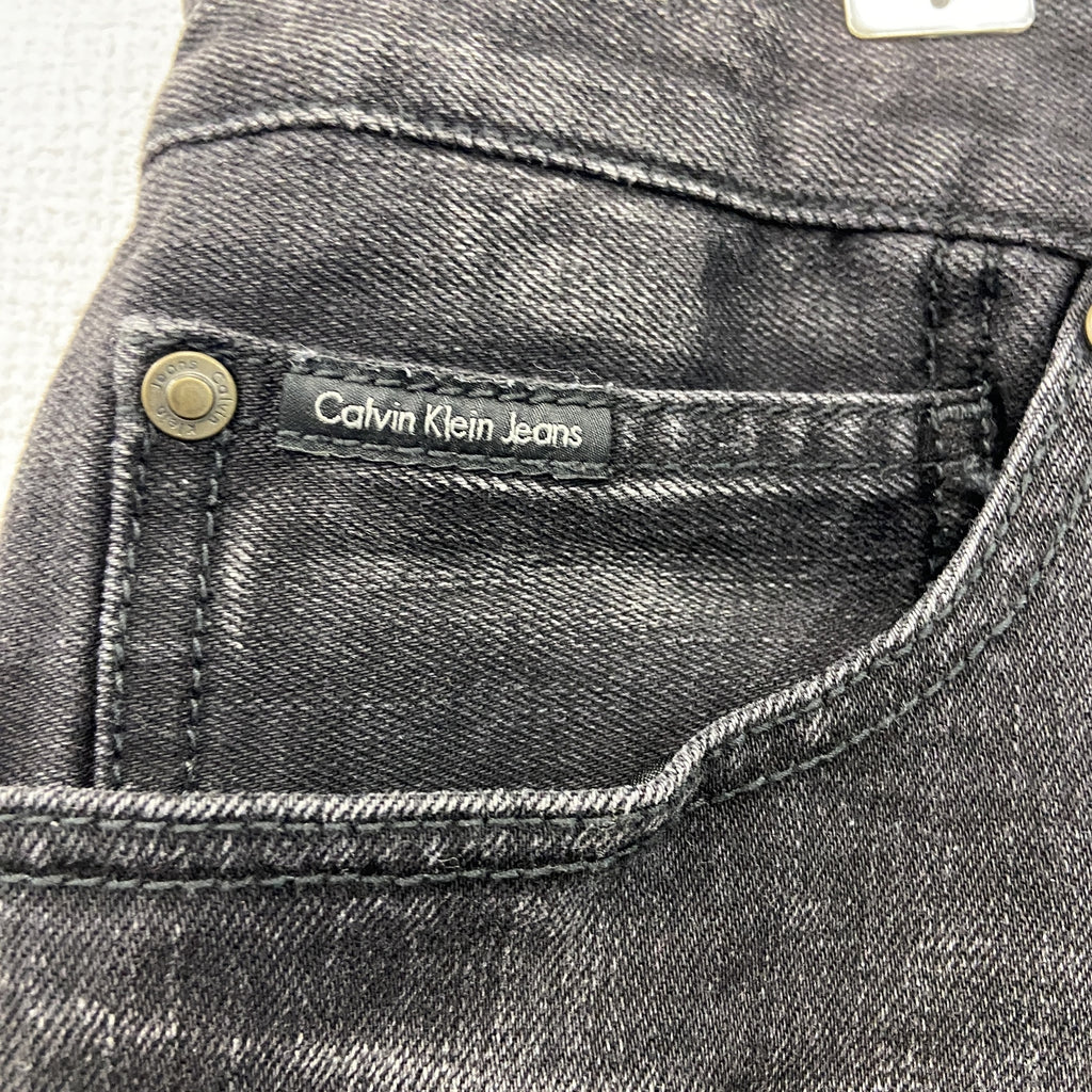 Calvin Klein Jeans　カルバンクラインジーンズ　デニムパンツ/ジーンズ　ジップフライ　インディゴ　黒　ブラック　34サイズ　古着