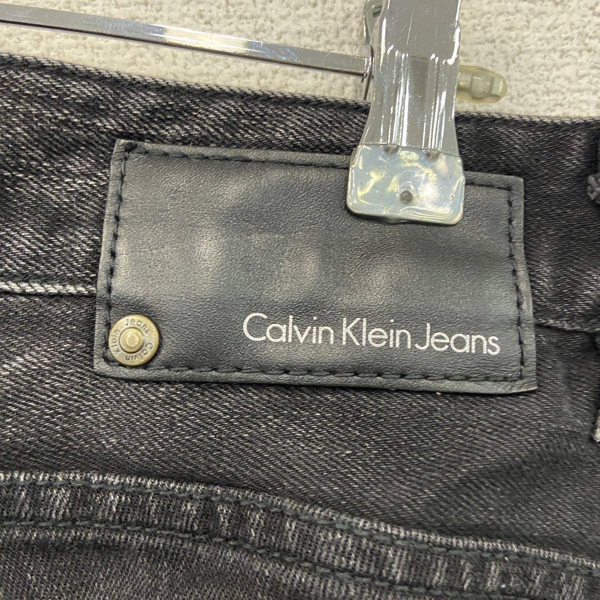 Calvin Klein Jeans　カルバンクラインジーンズ　デニムパンツ/ジーンズ　ジップフライ　インディゴ　黒　ブラック　34サイズ　古着