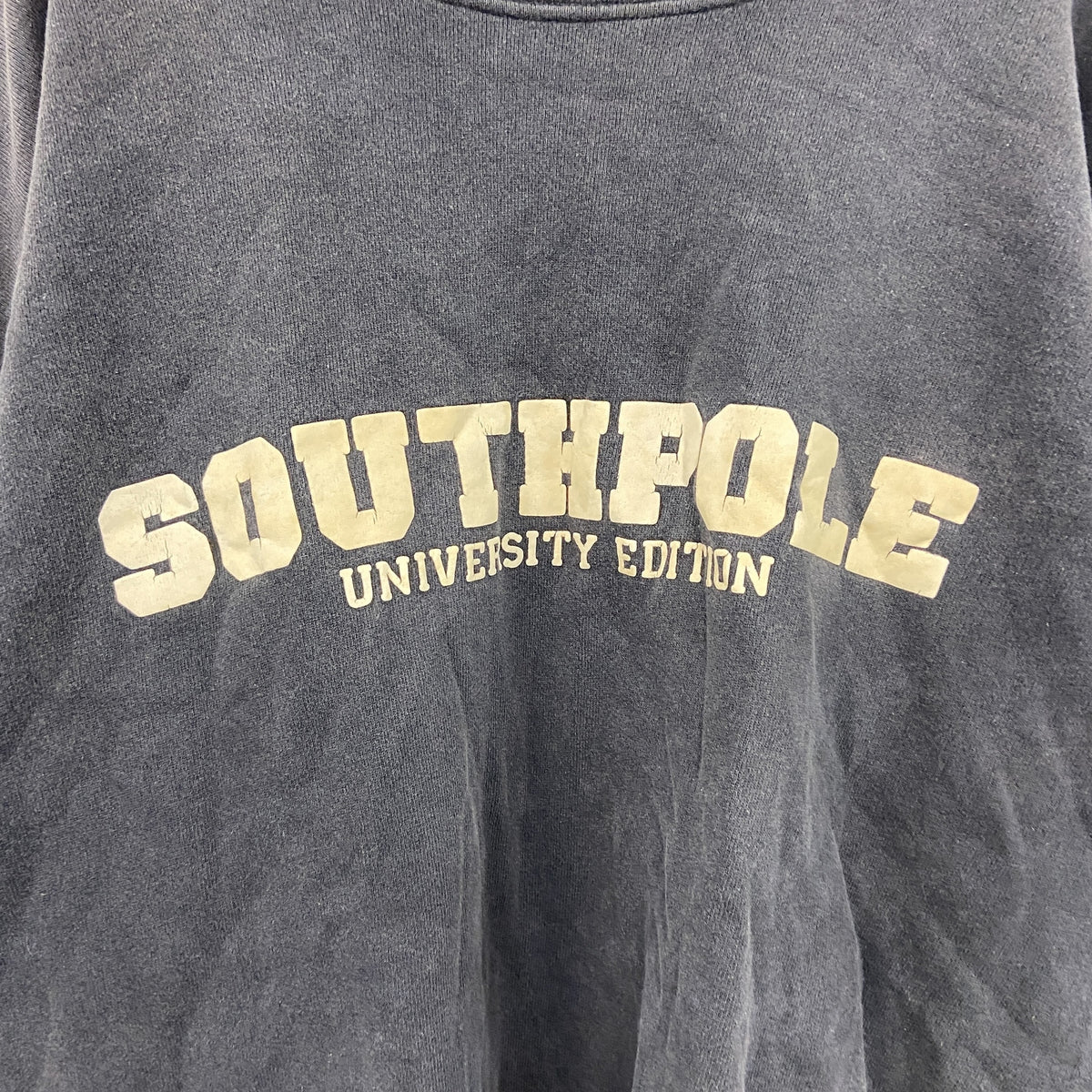 SOUTH POLE　サウスポール　スウェット/トレーナー　フェード　黒　ブラック　2XLサイズ　古着