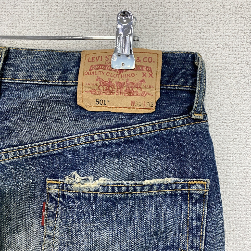 Levi's　リーバイス　501　フィリピン製　デニムパンツ/ジーンズ　ボタンフライ　インディゴ　W30サイズ　古着