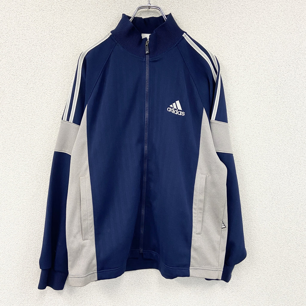 adidas　アディダス　トラックジャケット/ジャージ　紺　ネイビー　Mサイズ　古着