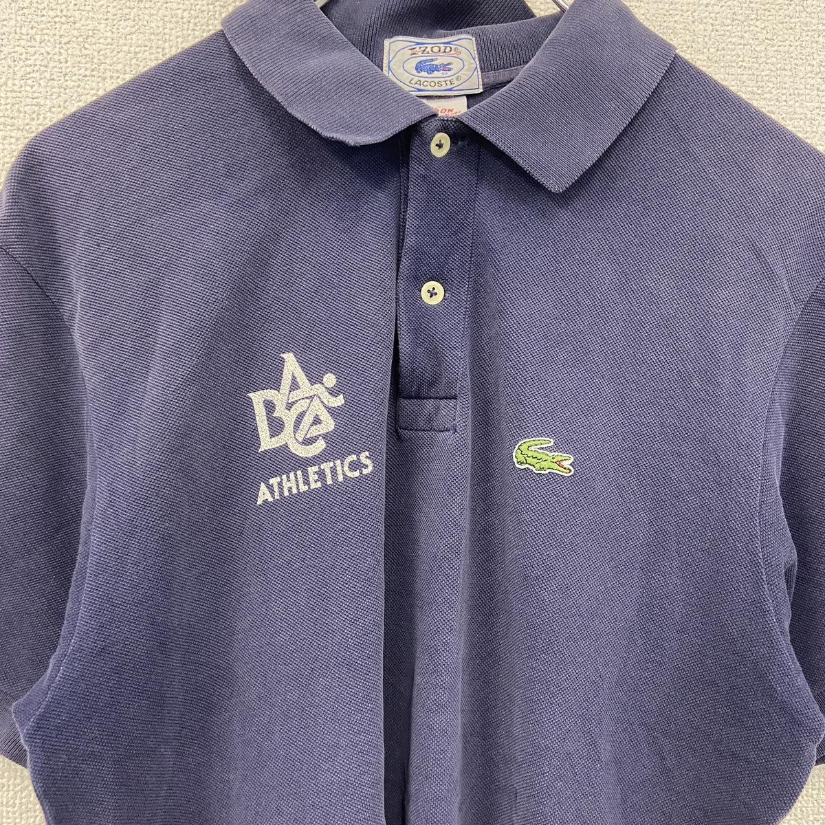 IZOD　LACOSTE　ラコステ　半袖ポロシャツ　紺　ネイビー　Lサイズ　古着