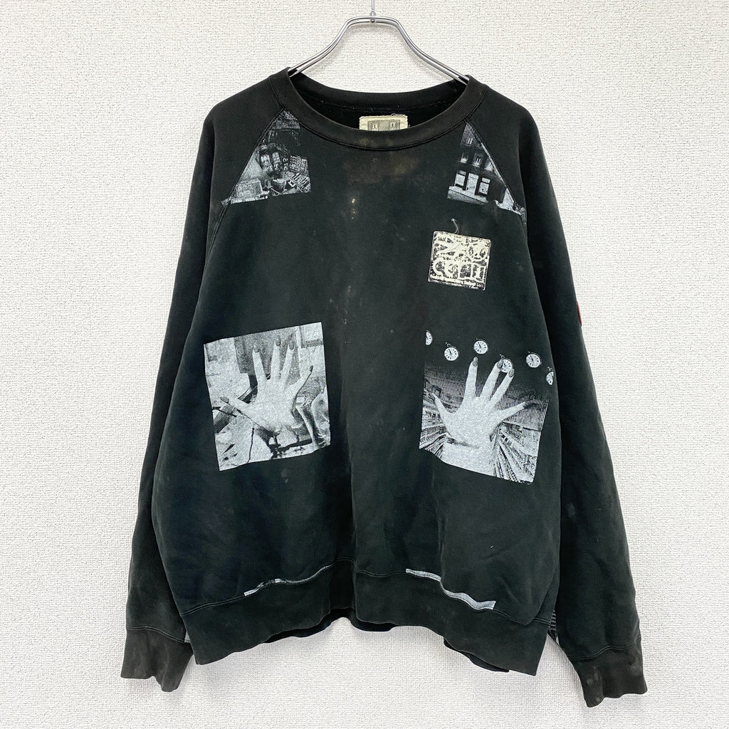 C.E　シーイー　スウェット/トレーナー　プリント　黒　ブラック　XLサイズ　古着