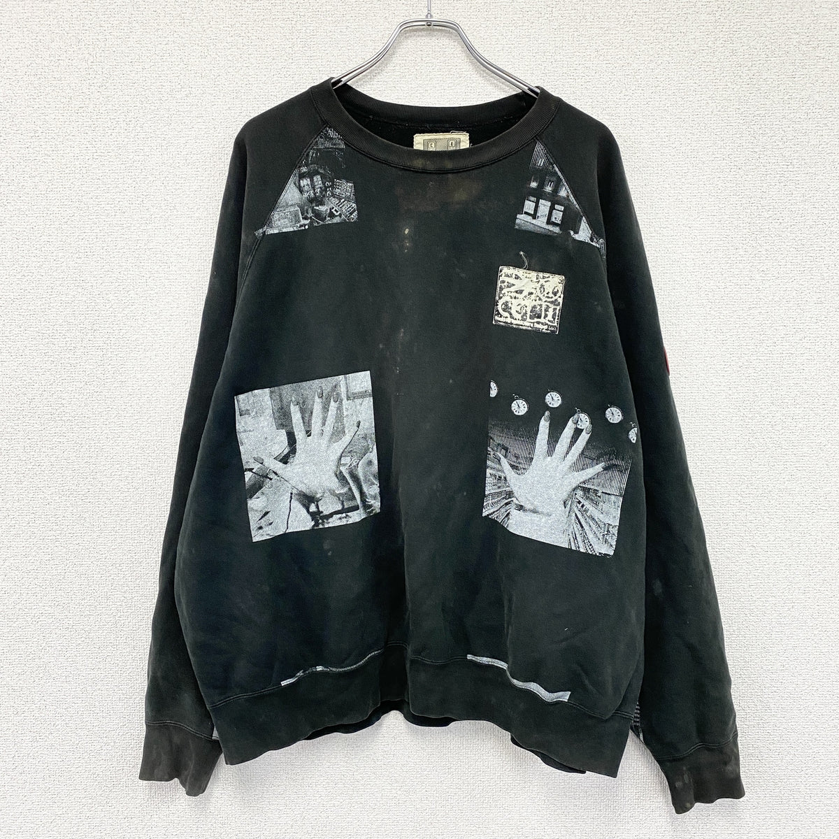 C.E　シーイー　スウェット/トレーナー　プリント　黒　ブラック　XLサイズ　古着