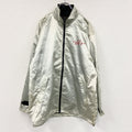 SUPER DRY　スーパードライ　フルジップナイロンジャケット　シルバー ウインドブレーカー ナイロンアウター レディース 古着