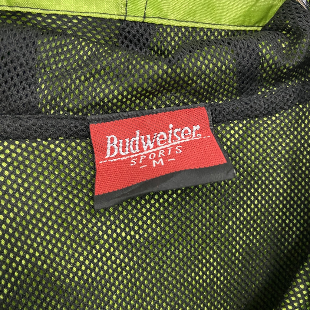 Budweiser　バドワイザー　ナイロンジャケット　ナイロンパーカー　ライムグリーン　Mサイズ　古着