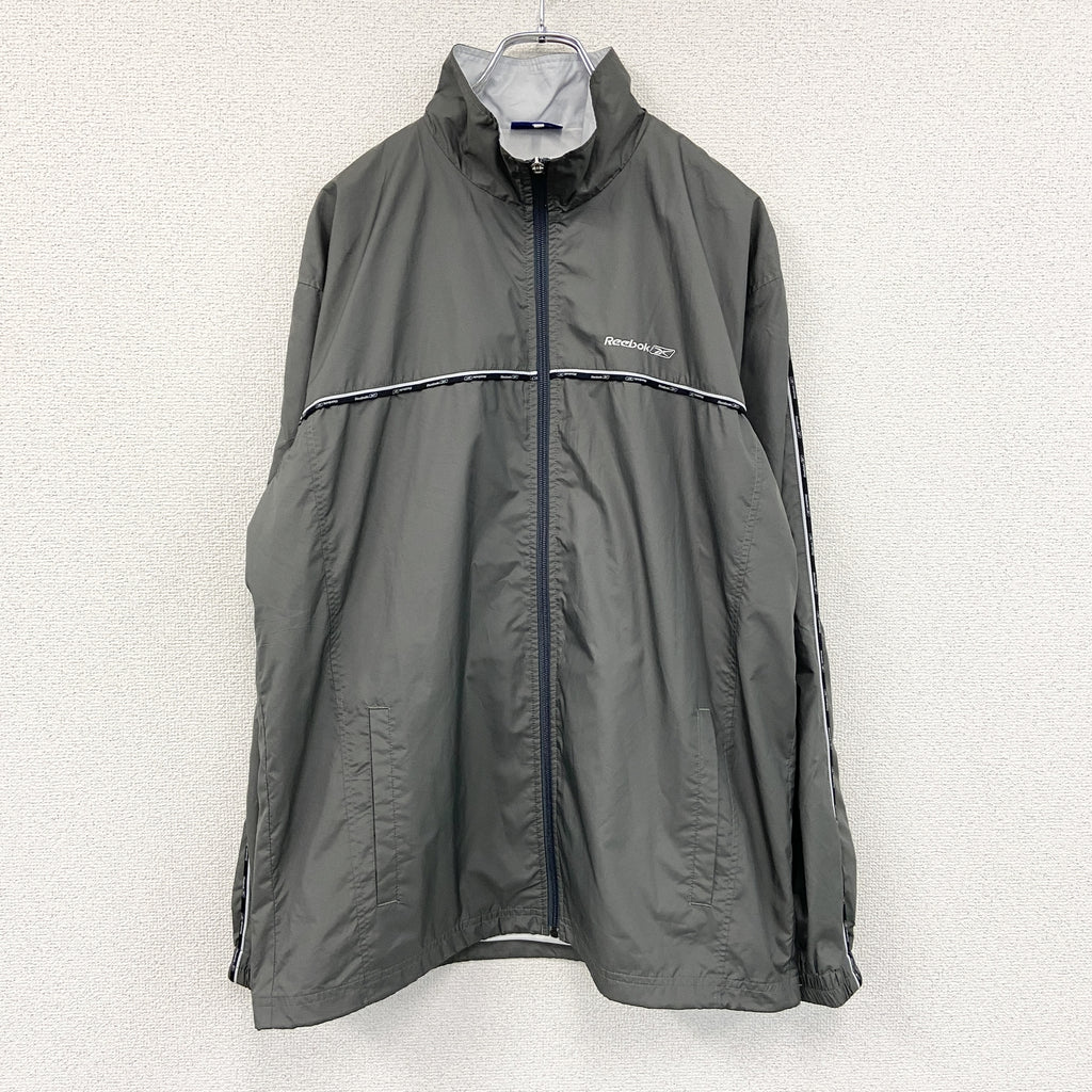 Reebok　リーボック　フルジップジャケット　グレー　XLサイズ　古着