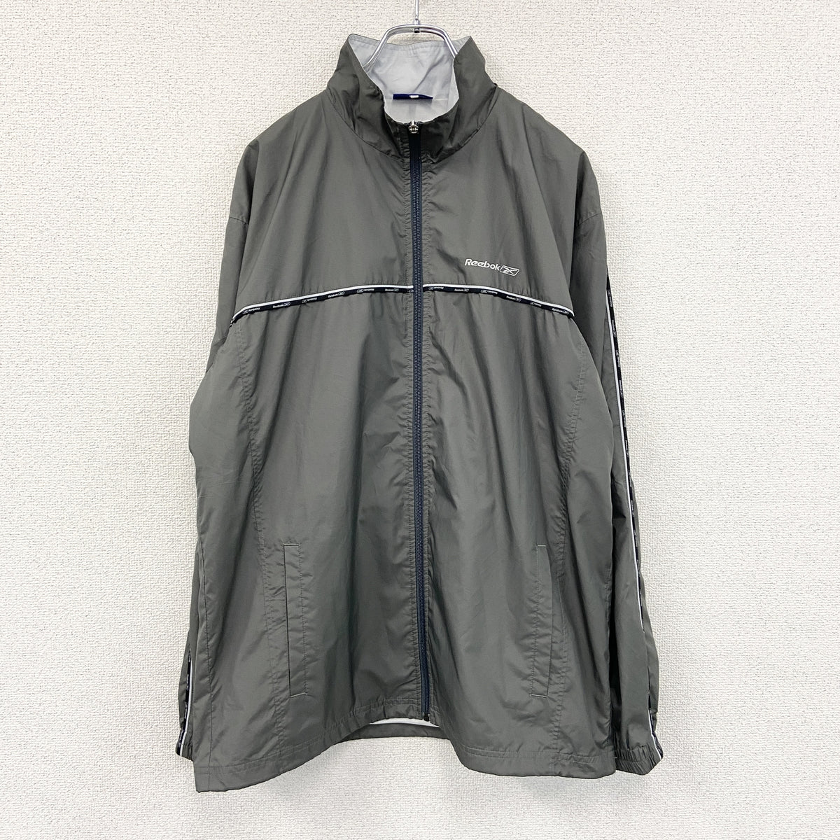 Reebok　リーボック　フルジップジャケット　グレー　XLサイズ　古着