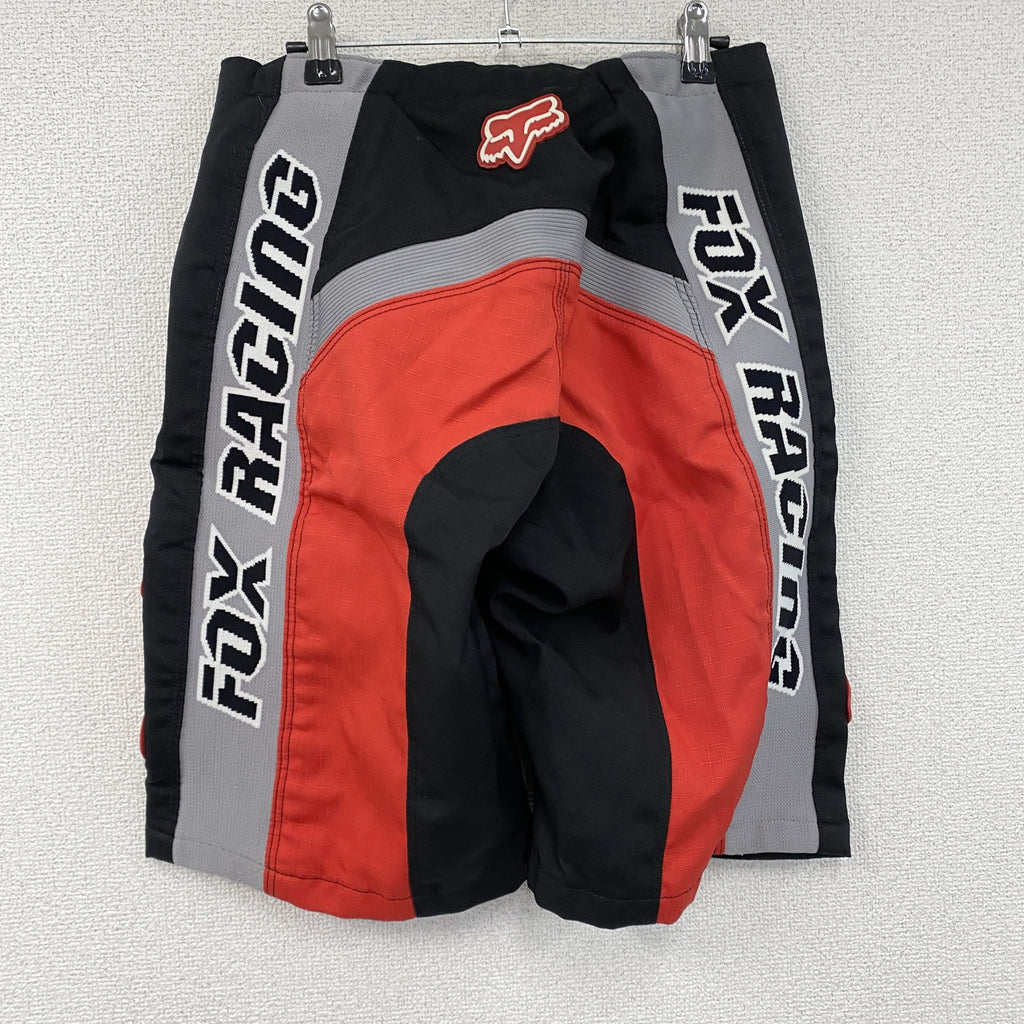 FOX Racing　フォックスレーシング　ハーフパンツ/ショートパンツ　モトクロス　MTB　黒　ブラック　赤　レッド　30サイズ　古着