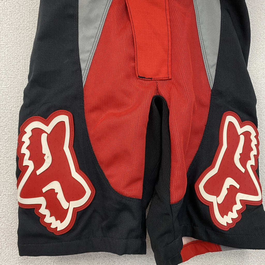 FOX Racing　フォックスレーシング　ハーフパンツ/ショートパンツ　モトクロス　MTB　黒　ブラック　赤　レッド　30サイズ　古着