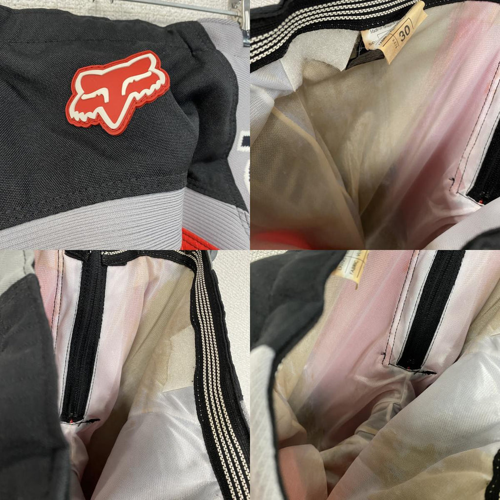 FOX Racing　フォックスレーシング　ハーフパンツ/ショートパンツ　モトクロス　MTB　黒　ブラック　赤　レッド　30サイズ　古着