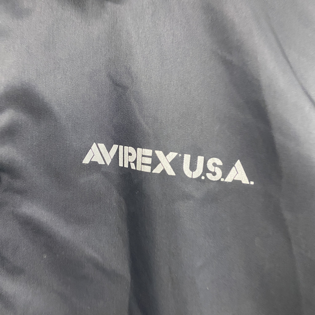AVIREX　アヴィレックス　ナイロンジャケット　コーチジャケット　黒　ブラック　Lサイズ　古着
