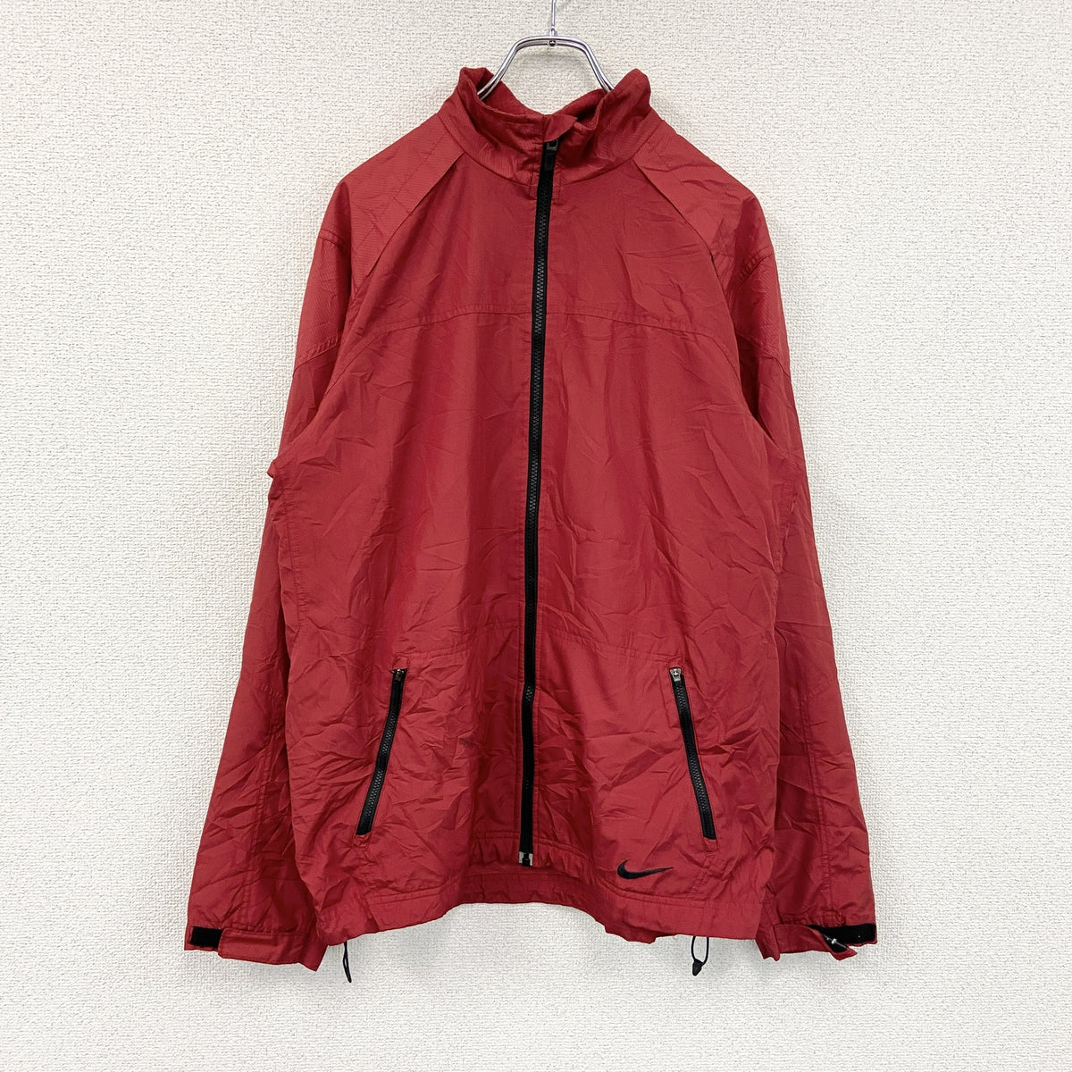NIKE　ナイキ　フルジップジャケット　赤　レッド　XLサイズ　古着