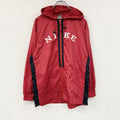 NIKE　ナイキ　ハーフジップナイロンプルオーバージャケット　フーディー　赤　レッド　Lサイズ　古着