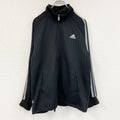 adidas　アディダス　トラックジャケット/ジャージ　黒　ブラック　Lサイズ　古着