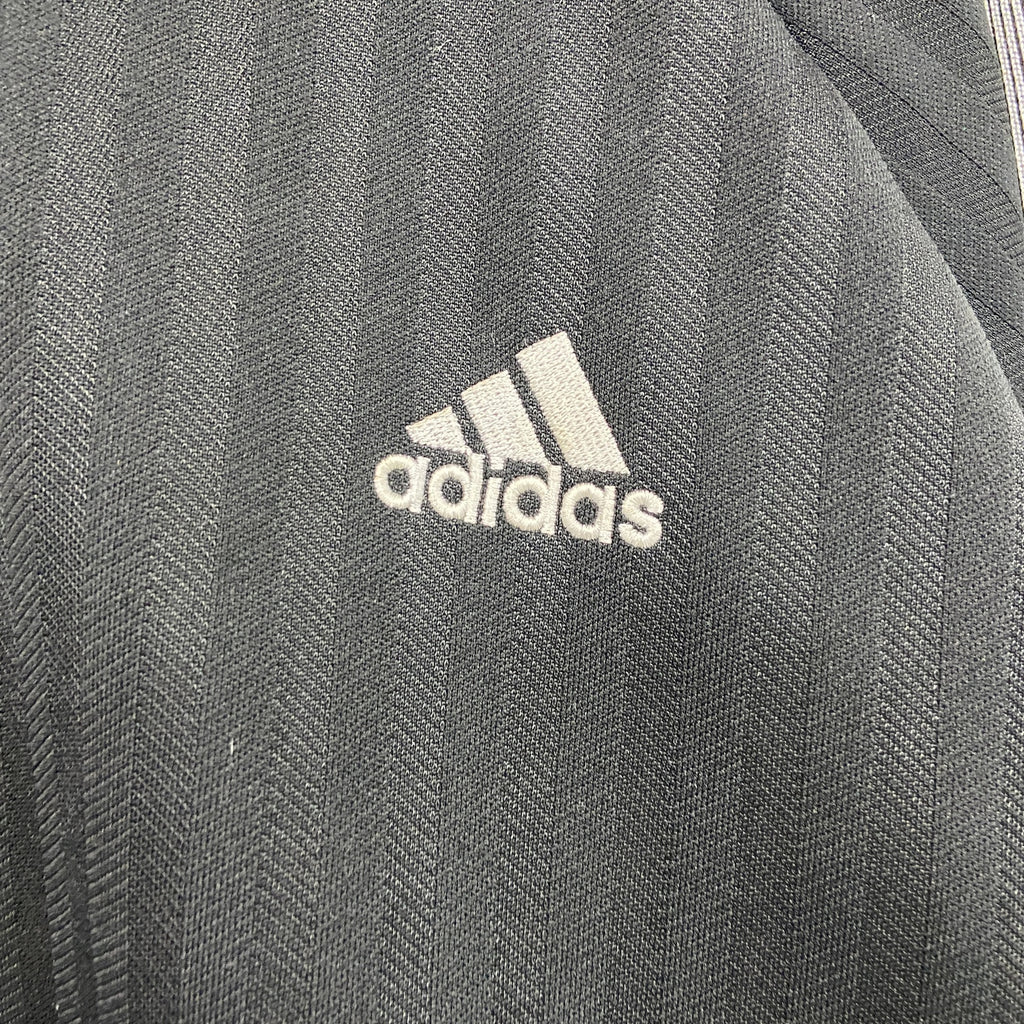 adidas　アディダス　トラックジャケット/ジャージ　黒　ブラック　Lサイズ　古着
