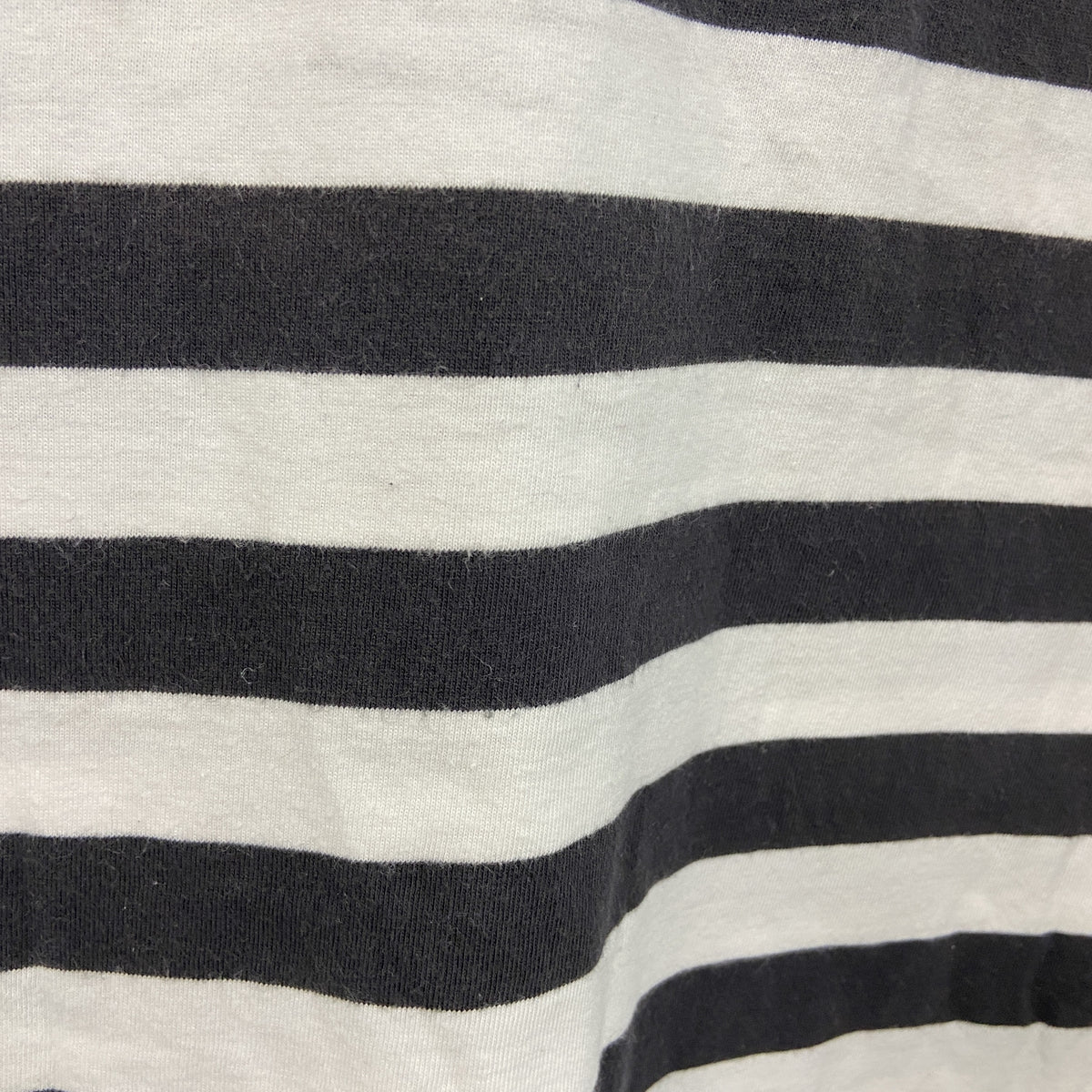 GRAMICCI　グラミチ　半袖Tシャツ　刺ロゴ　ボーダー柄　白　ホワイト　黒　ブラック　Sサイズ　古着