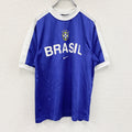 NIKE　ナイキ　ブラジル代表　フットボール　半袖シャツ　ユニフォームシャツ　青　ブルー　Sサイズ　古着