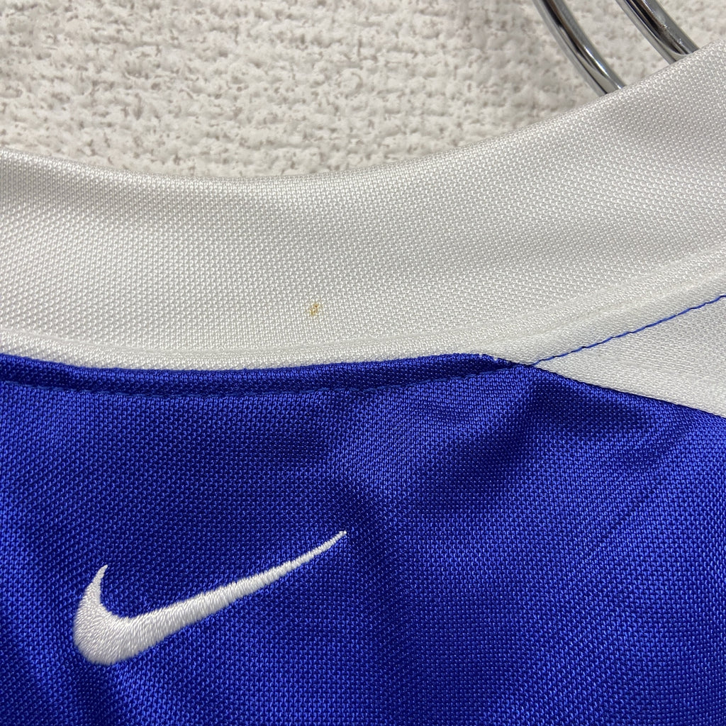 NIKE　ナイキ　ブラジル代表　フットボール　半袖シャツ　ユニフォームシャツ　青　ブルー　Sサイズ　古着