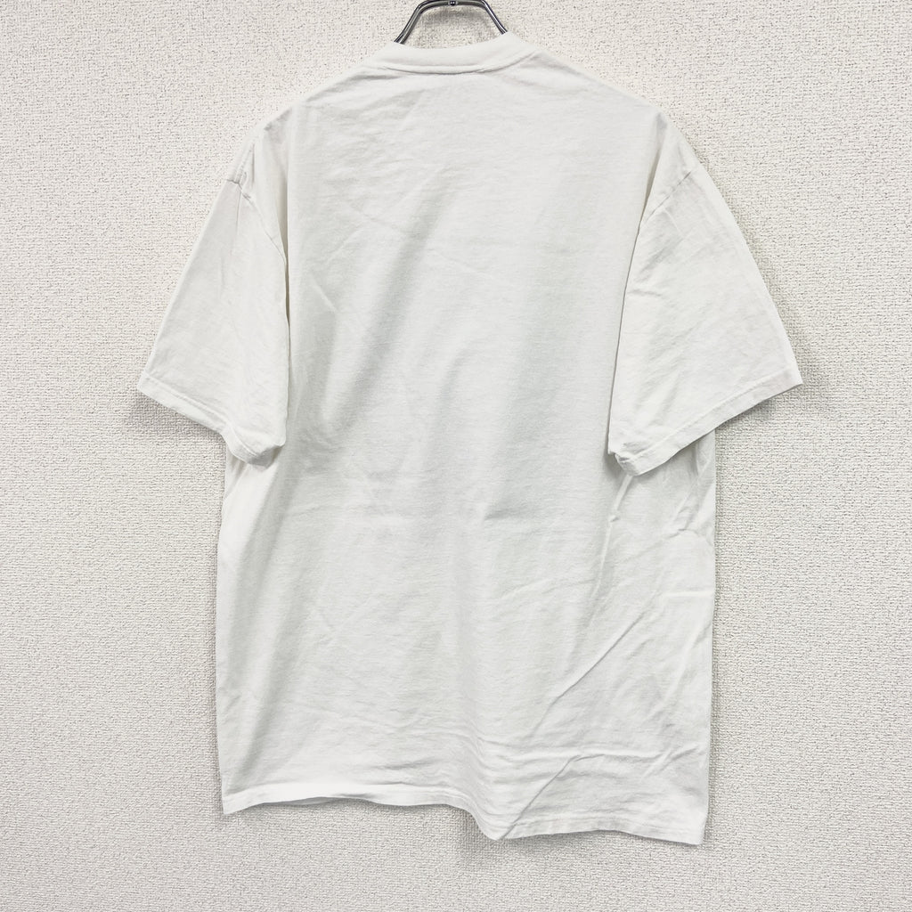 JERZEES　ジャージーズ　半袖プリントTシャツ　白　ホワイト　XLサイズ　古着