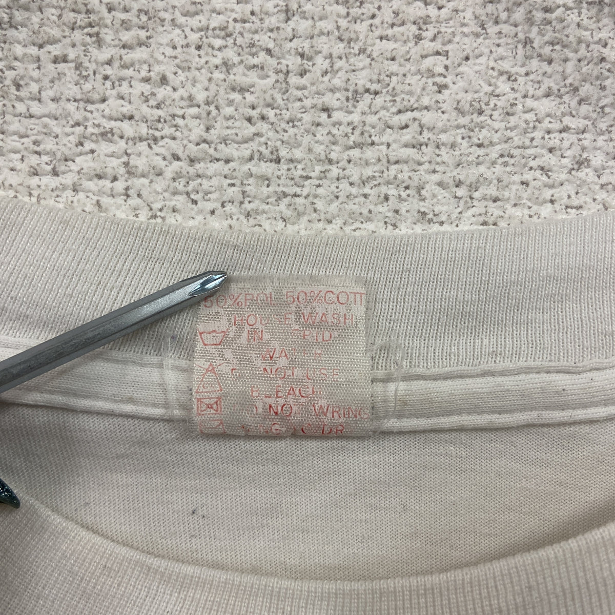 半袖プリントTシャツ　シングルステッチ　ヴィンテージ　白　ホワイト　XXLサイズ カットソー メンズ コットン 古着