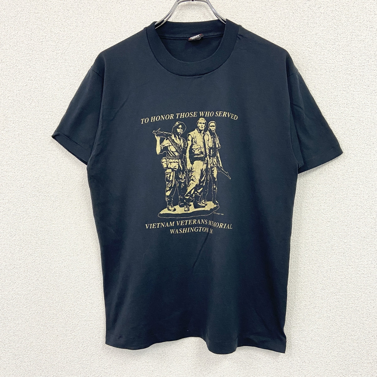 FRUIT OF THE LOOM　フルーツオブザルーム　半袖プリントTシャツ　シングルステッチ　ヴィンテージ　黒　ブラック　Lサイズ カットソー メンズ コットン 古着