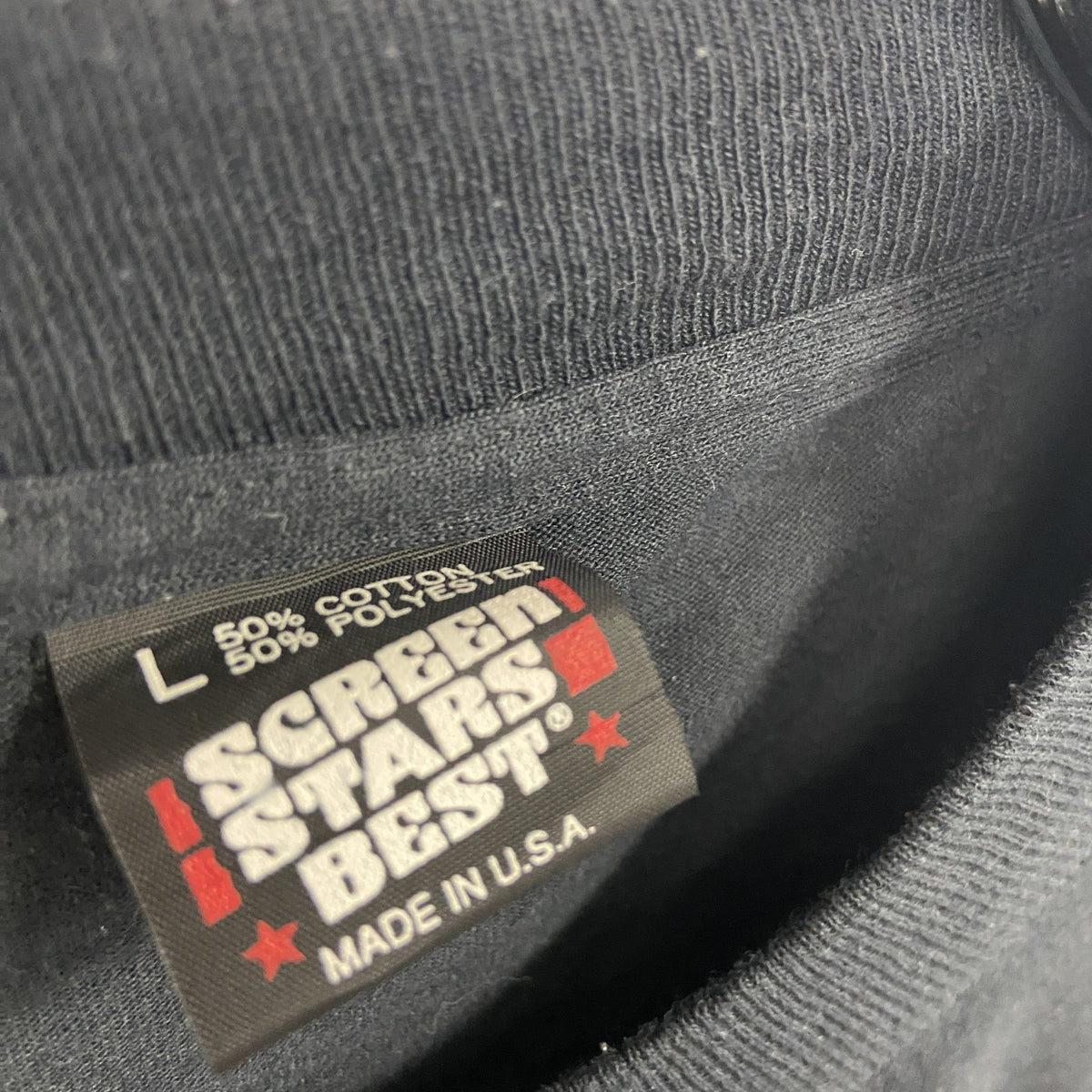 FRUIT OF THE LOOM　フルーツオブザルーム　半袖プリントTシャツ　シングルステッチ　ヴィンテージ　黒　ブラック　Lサイズ カットソー メンズ コットン 古着