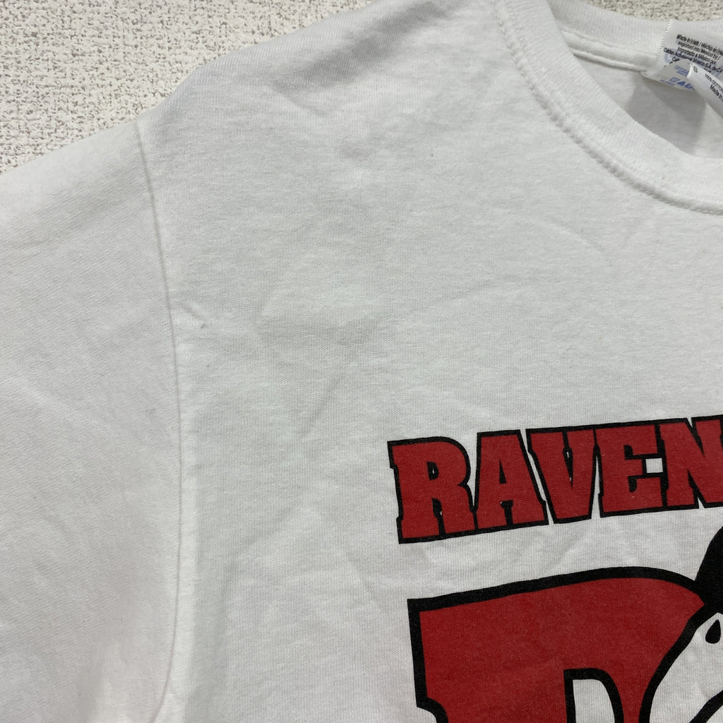 GILDAN　ギルダン　RAVEN NATION　半袖プリントTシャツ　白　ホワイト　Sサイズ　古着