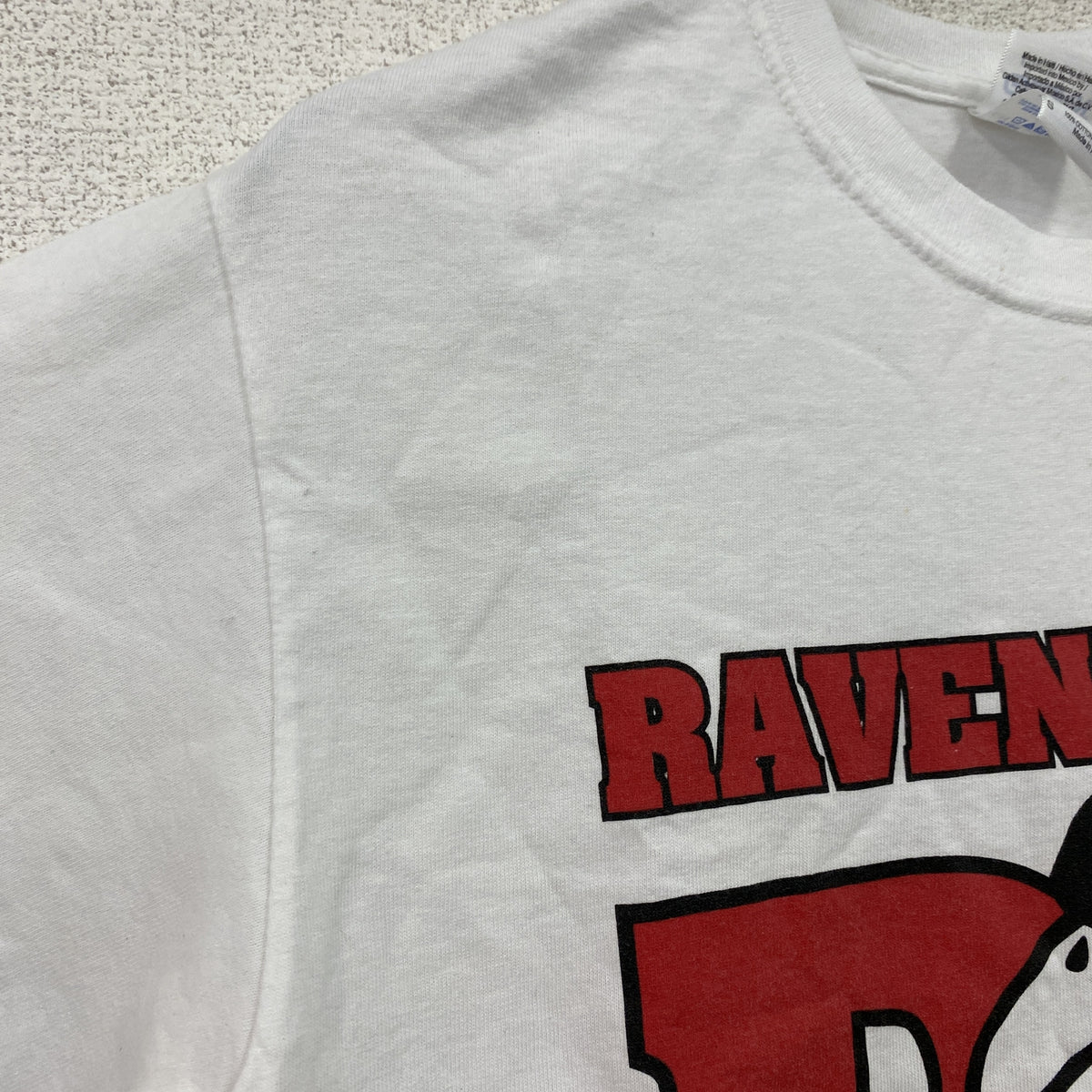 GILDAN　ギルダン　RAVEN NATION　半袖プリントTシャツ　白　ホワイト　Sサイズ　古着