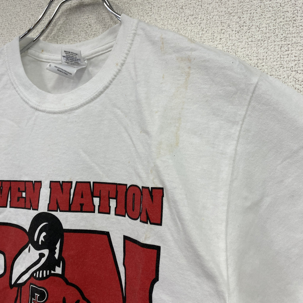 GILDAN　ギルダン　RAVEN NATION　半袖プリントTシャツ　白　ホワイト　Sサイズ　古着